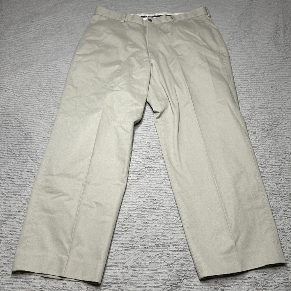 Brooks Brothers Advantage Chino Hudson Khaki Pants Mens 38x28 Tan Flat Front